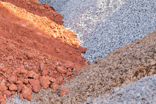 Sand, granite and laterite on site